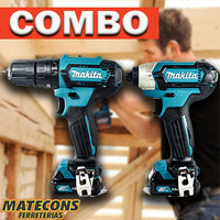 Combo Inalambrico Taladro Percutor + Atornillador Makita
